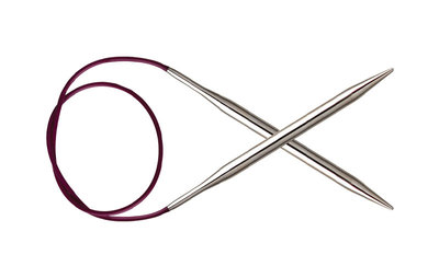Спицы Knit Pro круговые Nova Metal 3 мм/40 см, никелированная латунь, серебристый