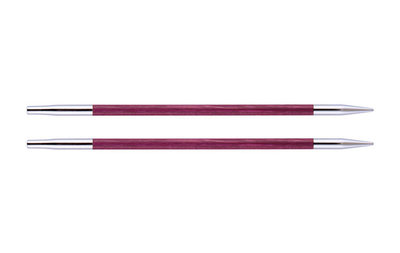 Спицы Knit Pro съемные Royale 4 мм для длины тросика 20 см, ламинированная береза, розовая фуксия, 2шт
