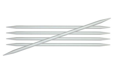 Спицы Knit Pro чулочные Basix Aluminum 2,75 мм/20 см, алюминий, серебристый, 5шт