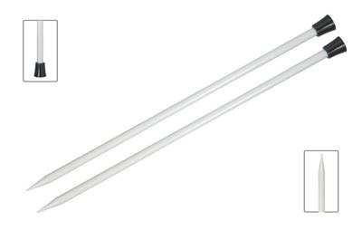Спицы Knit Pro прямые Basix Aluminum 5,5 мм/35 см, алюминий, серебристый, 2шт