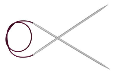 Спицы Knit Pro круговые Basix Aluminum 4 мм/120 см, алюминий, серебристый
