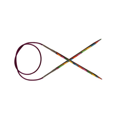 Спицы Knit Pro круговые "Symfonie" 4 мм/40 см, дерево, многоцветный
