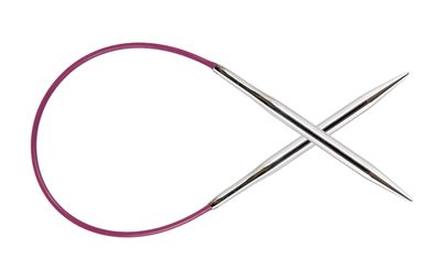 Спицы Knit Pro круговые "Nova Metal" 4,5мм/25см, никелированная латунь, серебристый