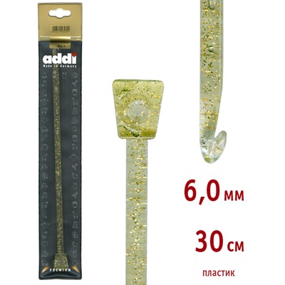 Крючок Addi Тунисский пластиковый 6 мм / 30 см