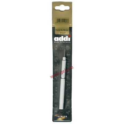 Крючок Addi Вязальный экстратонкий с пластиковой ручкой 0.75 мм / 13 см