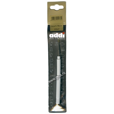 Крючок Addi Вязальный экстратонкий с пластиковой ручкой 1.75 мм / 13 см