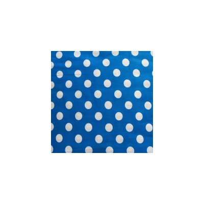 Ткань Бязь плательная 150, белый горох на голубом Ткань Бязь плательная 150, белый горох на голубом