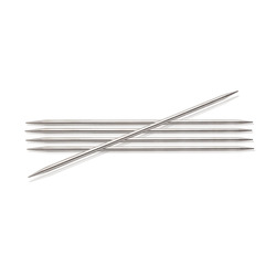 Спицы Knit Pro чулочные 'Nova Metal' 3 мм/15 см, никелированная латунь, серебристый, 5шт