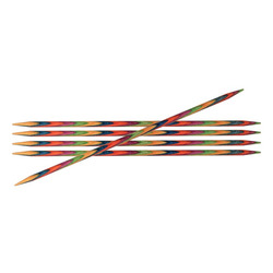 Спицы Knit Pro чулочные Symfonie 3,75 мм/15 см, дерево, многоцветный, 5шт
