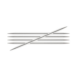 Спицы Knit Pro чулочные "Nova Metal" 5мм/20см, никелированная латунь, серебристый, 5шт