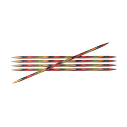 Спицы Knit Pro чулочные Symfonie 3,5 мм/10 см, дерево, многоцветный, 5шт