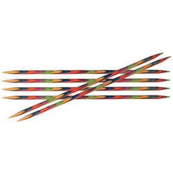 Спицы Knit Pro чулочные "Symfonie" 2,5мм/20см, дерево, многоцветный, 6шт в упаковке