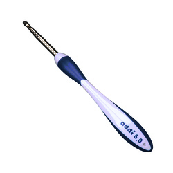 Крючок Addi Вязальный с эргономичной пластиковой ручкой addiSwing Maxi, №6, 17 см