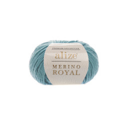Пряжа Alize Merino Royal (100% шерсть) 10х50г/100м цв.462 лазурный