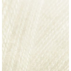 Пряжа Alize Angora Real 40 (40% шерсть, 60% акрил) 5х100г/480м цв.001 кремовый