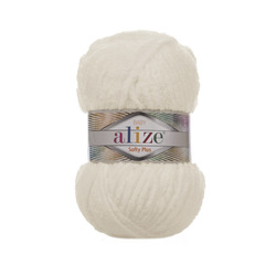Пряжа Alize Softy Plus (100% микрополиэстер) 5х100г/120м цв.062 св.молочный
