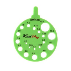 Аксессуары Knit Pro Линейка круглая для определения номера спиц, пластик, зеленый