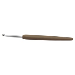 Крючок Knit Pro для вязания с эргономичной ручкой "Waves" 3,75мм, алюминий, серебристый