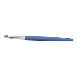 Крючок Knit Pro для вязания с эргономичной ручкой "Waves" 6мм, алюминий, серебристый