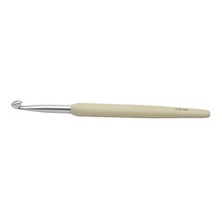 Крючок Knit Pro для вязания с эргономичной ручкой "Waves" 6,5мм, алюминий, серебристый