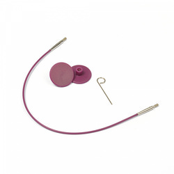 Аксессуары Knit Pro Тросик (заглушки 2шт, ключик) для съемных укороченных спиц, длина 20см