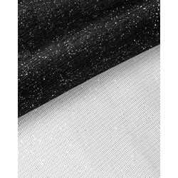 Ткань Сетка Бриллиант,8-16 цв. черный с серебром