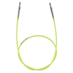 Аксессуары Knit Pro Тросик (заглушки 2шт, ключик) для съемных спиц, длина 35см (готовая длина спиц 60см), зеленый